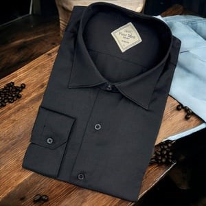 Linen Keten Klasik %100 Cotton Uzun Kollu Terletmeyen Siyah Gömlek (Slim Fit)