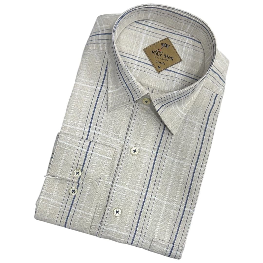 Linen Keten Klasik %100 Cotton Uzun Kollu Terletmeyen Gömlek 