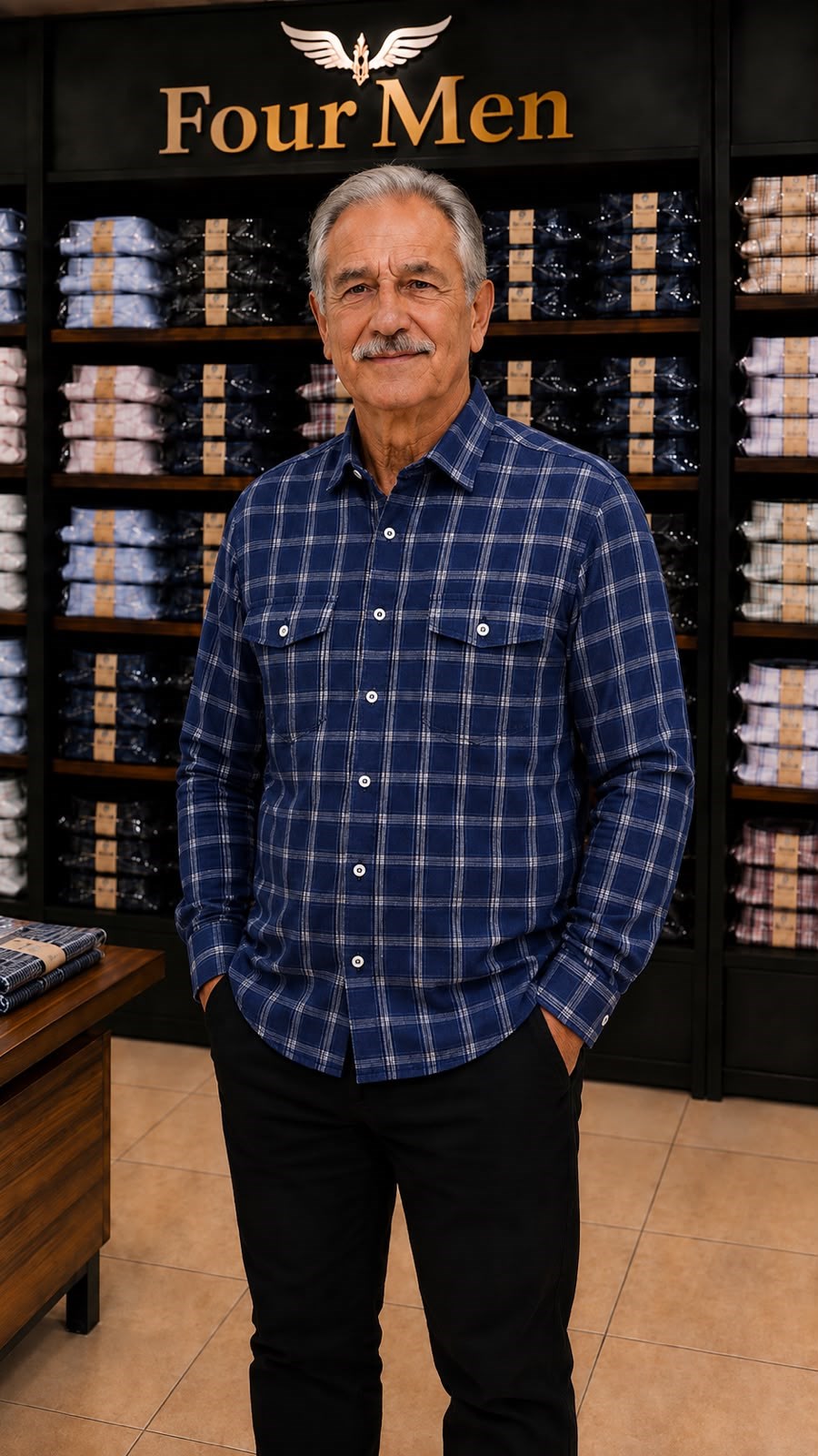 Linen Keten Klasik Uzun Kollu Kapaklı Çift Cepli Gömlek 
