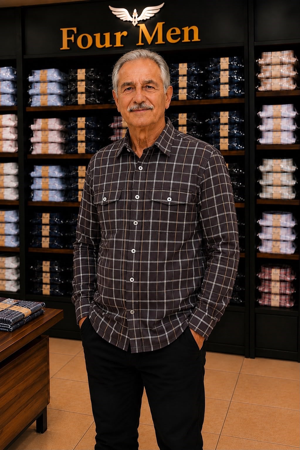 Linen Keten Klasik Uzun Kollu Kapaklı Çift Cepli Gömlek 