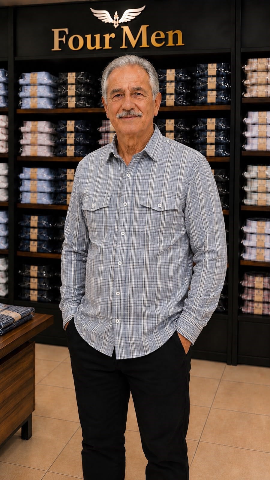 Linen Keten Klasik Uzun Kollu Kapaklı Çift Cepli Gömlek 