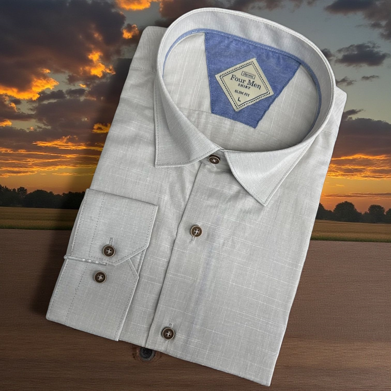 Linen Keten Slim Fit 4 Mevsim Giyilebilen Pamuklu Gömlek