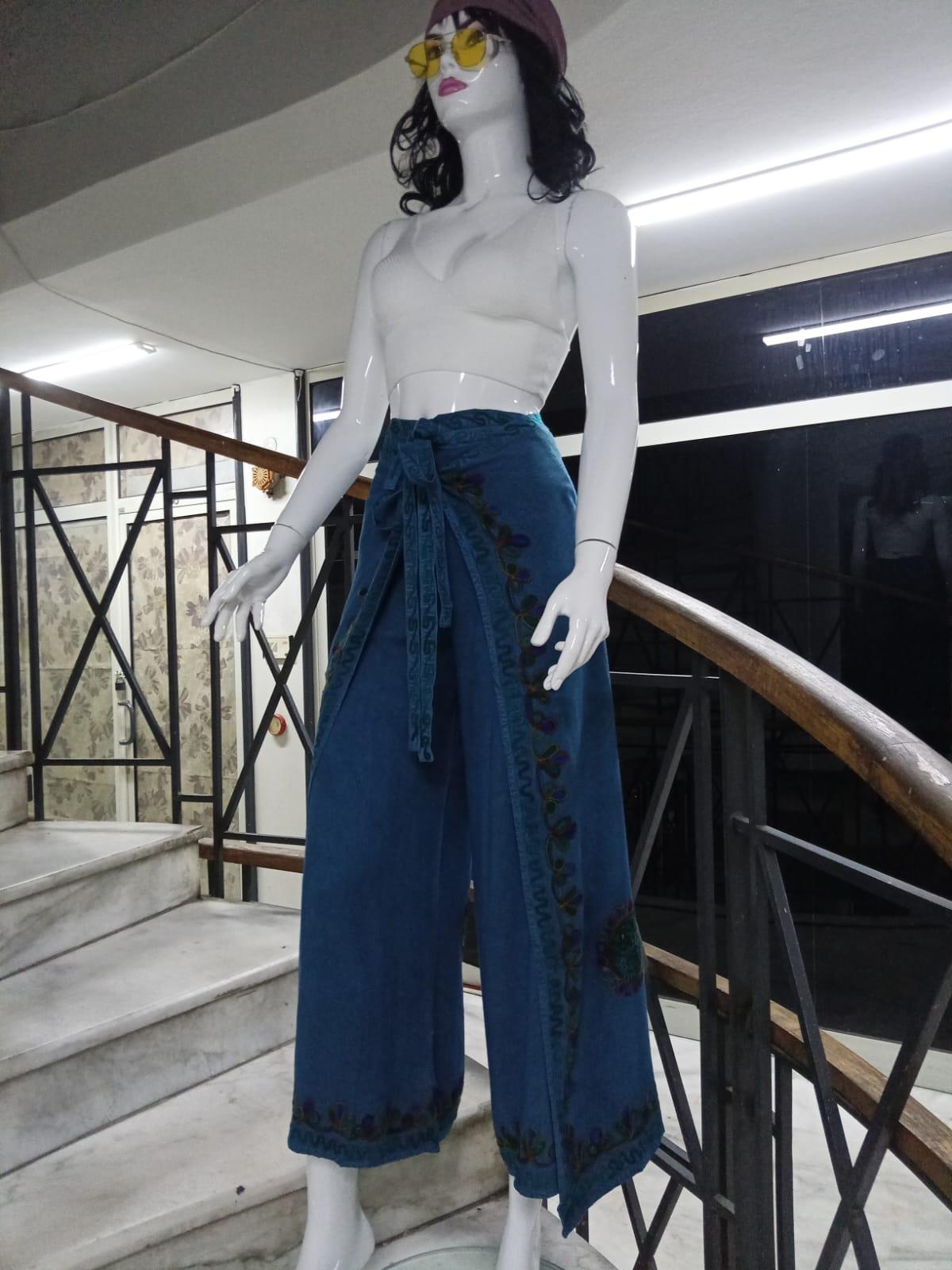 Otantik Nakış İşlemeli Harem Şalvar Bulmaca Pantolon(104 CM)