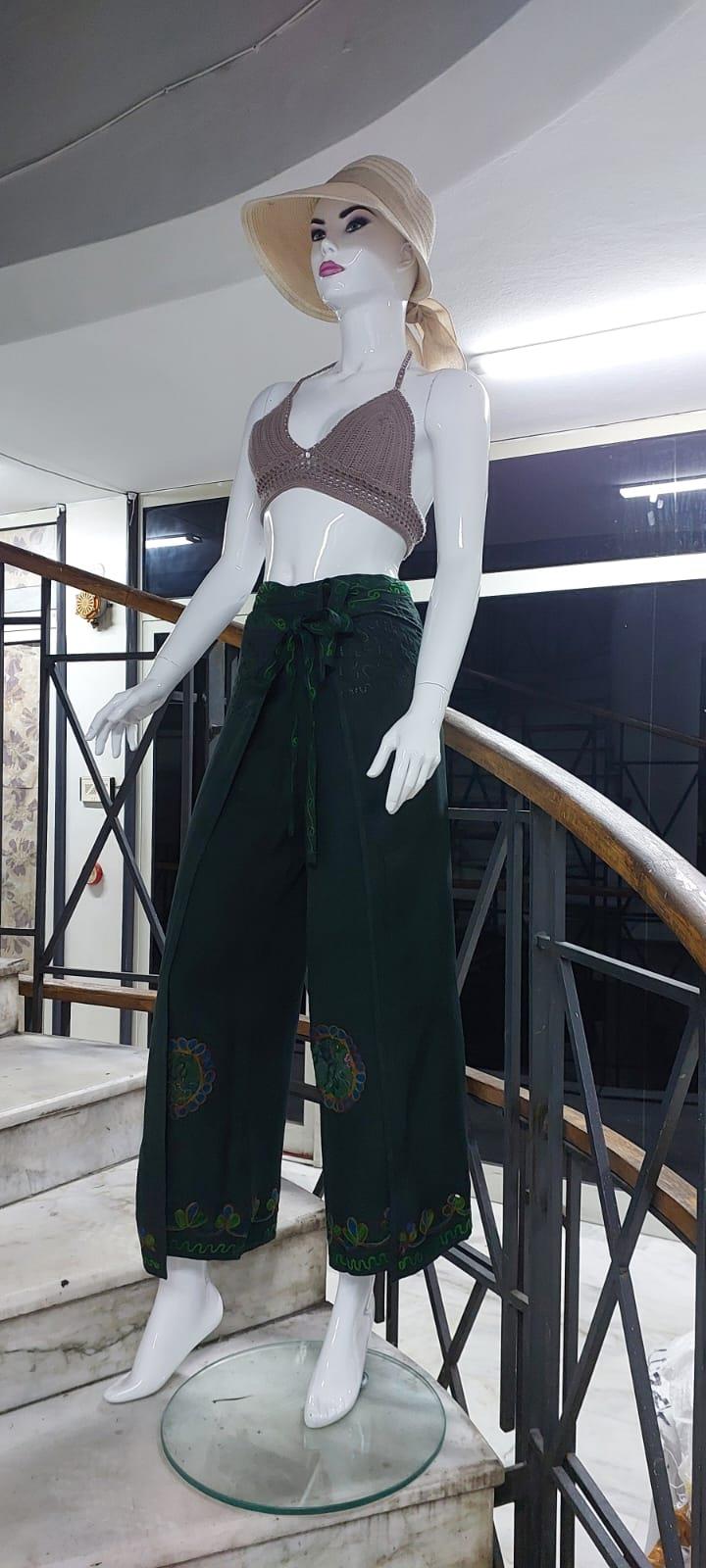 Otantik Nakış İşlemeli Harem Şalvar Bulmaca Pantolon