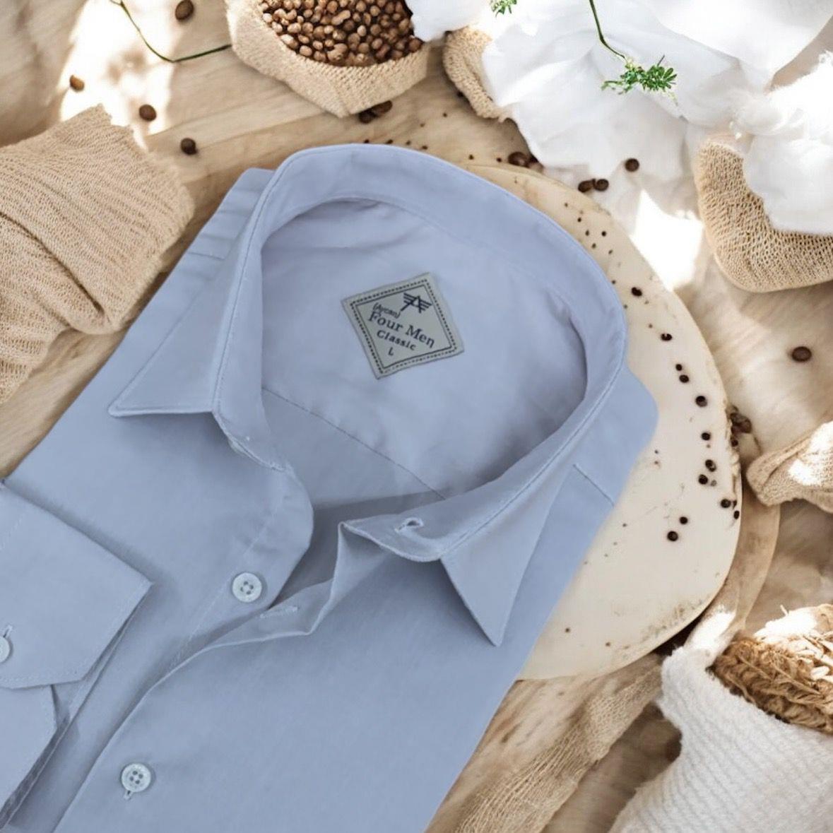 Pamuklu Oxford Uzun Kollu Unisex Gömlek (Standart Kalıp)