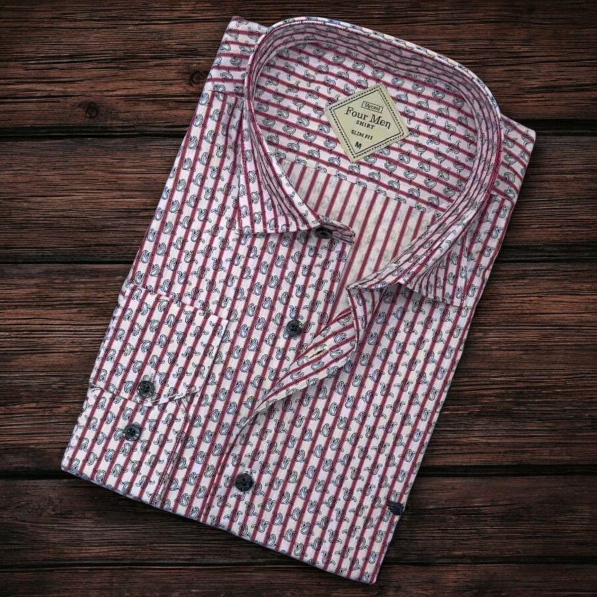 Pamuklu Uzun Kollu Erkek Gömlek (Slim Fit Kalıp)