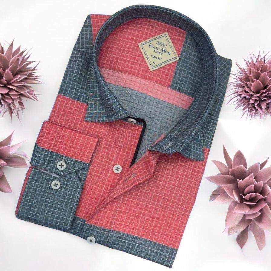Pamuklu Uzun Kollu Erkek Gömlek (Slim Fit Kalıp)
