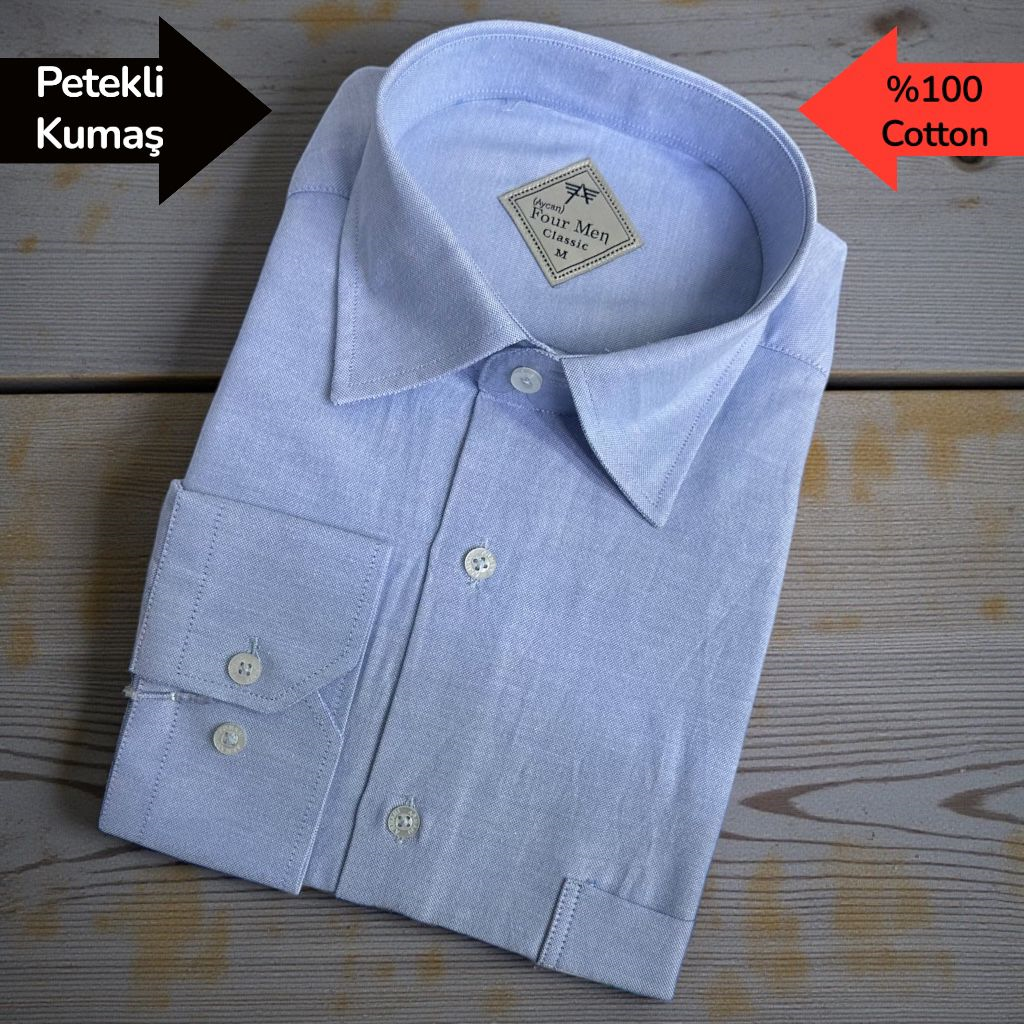Pamuklu Uzun Kollu Tek Cepli Gömlek (Regular Kalıp)