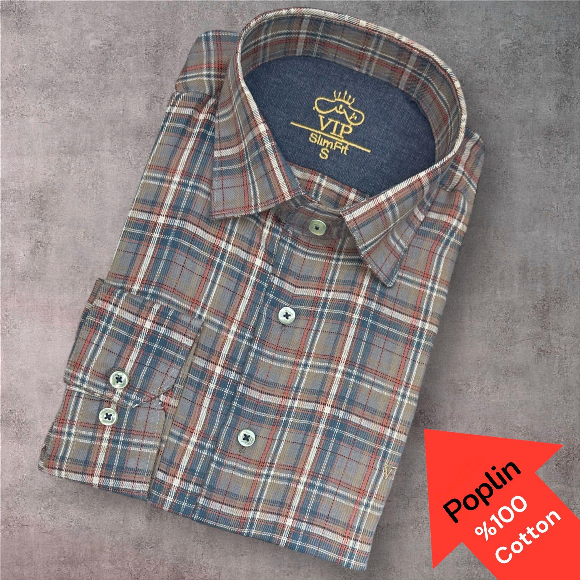 Poplin %100 Cotton Pamuklu Uzun Kollu Terletmeyen Gömlek (Slim Fit Kalıp)