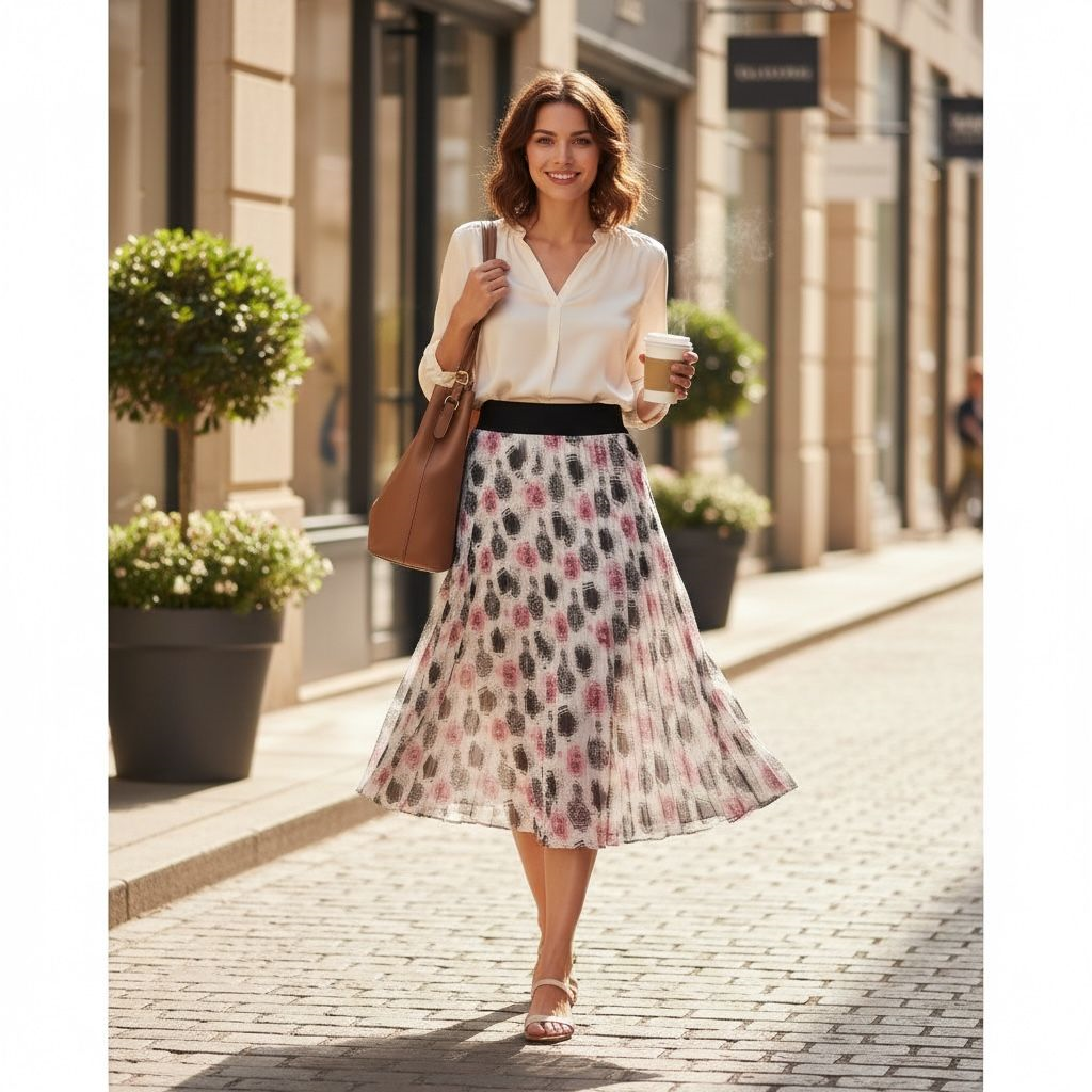 Şifon İçi Astarlı Beli Lastikli Etek(95 CM)-(38-52)