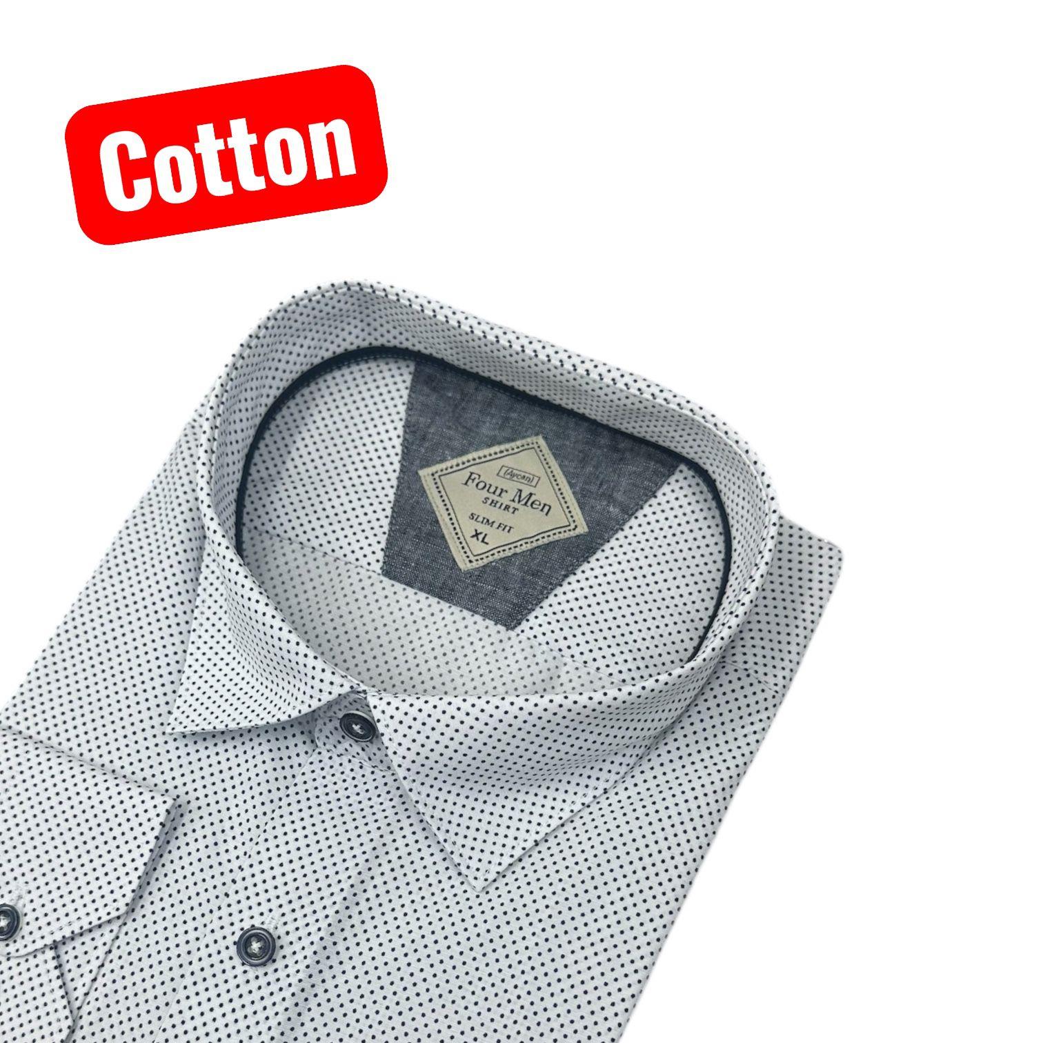 Slim Fit Cotton Uzun Kollu Yakası Gizli Düğmeli Kalite Garanti Baskılı Gömlek (Slimlı Fit)