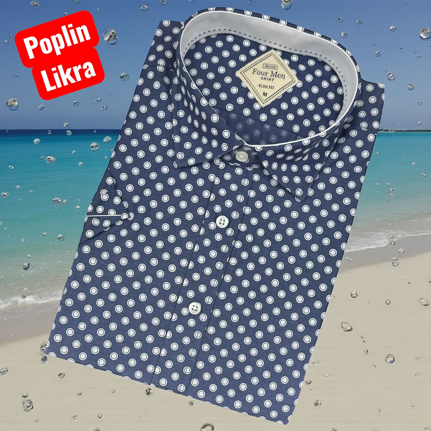 Slim Fit Pamuklu Kısa Kollu Gömlek (Slim Fit Kalıp)