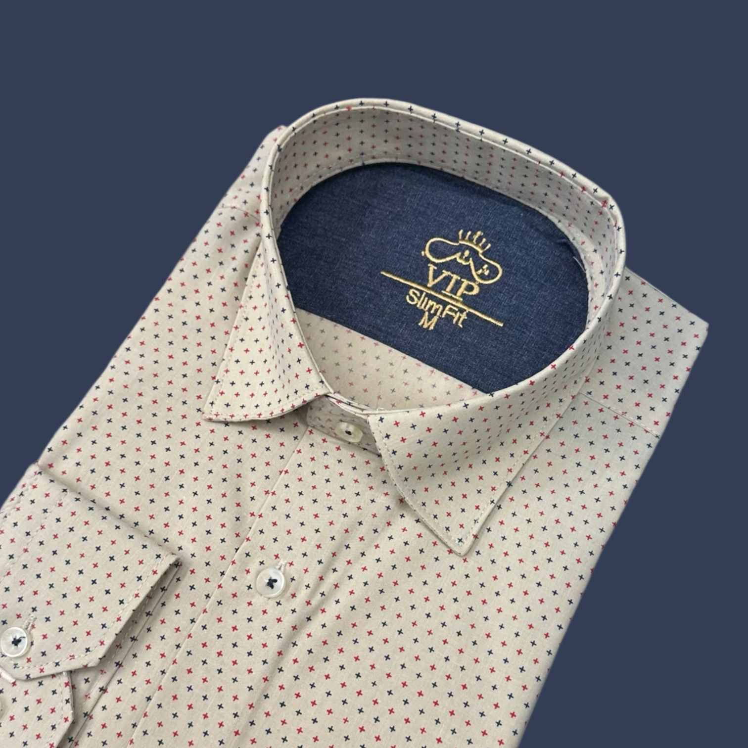 Slim Fit Pamuklu Uzun Kollu Cepsiz Gömlek (Slim Fit Kalıp)