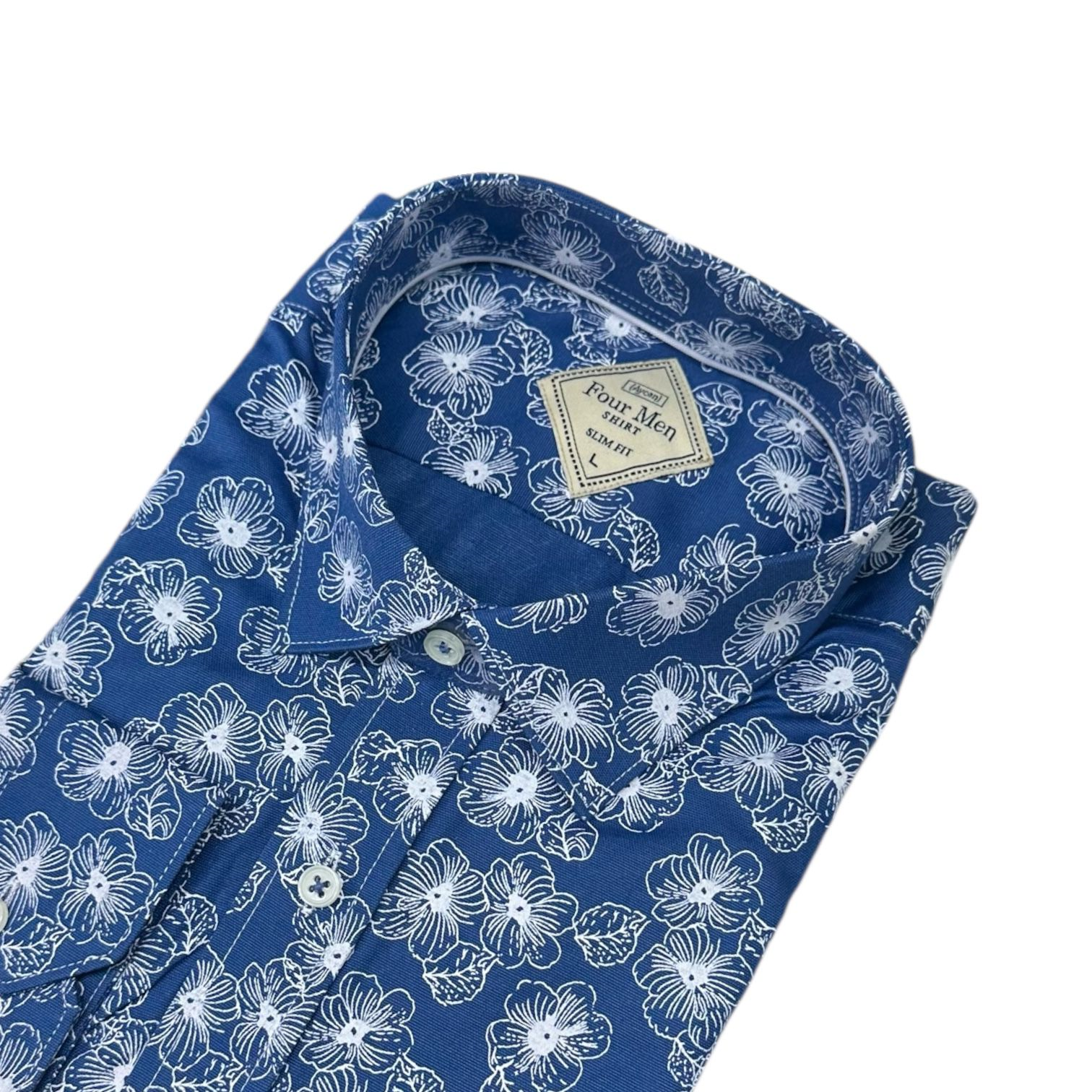 Slim Fit Pamuklu Uzun Kollu Cepsiz Gömlek (Slim Fit Kalıp)