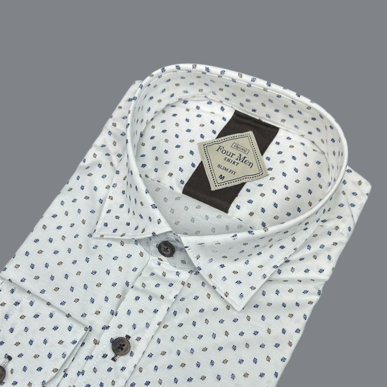 Slim Fit Pamuklu Uzun Kollu Cepsiz Gömlek (Slim Fit Kalıp)
