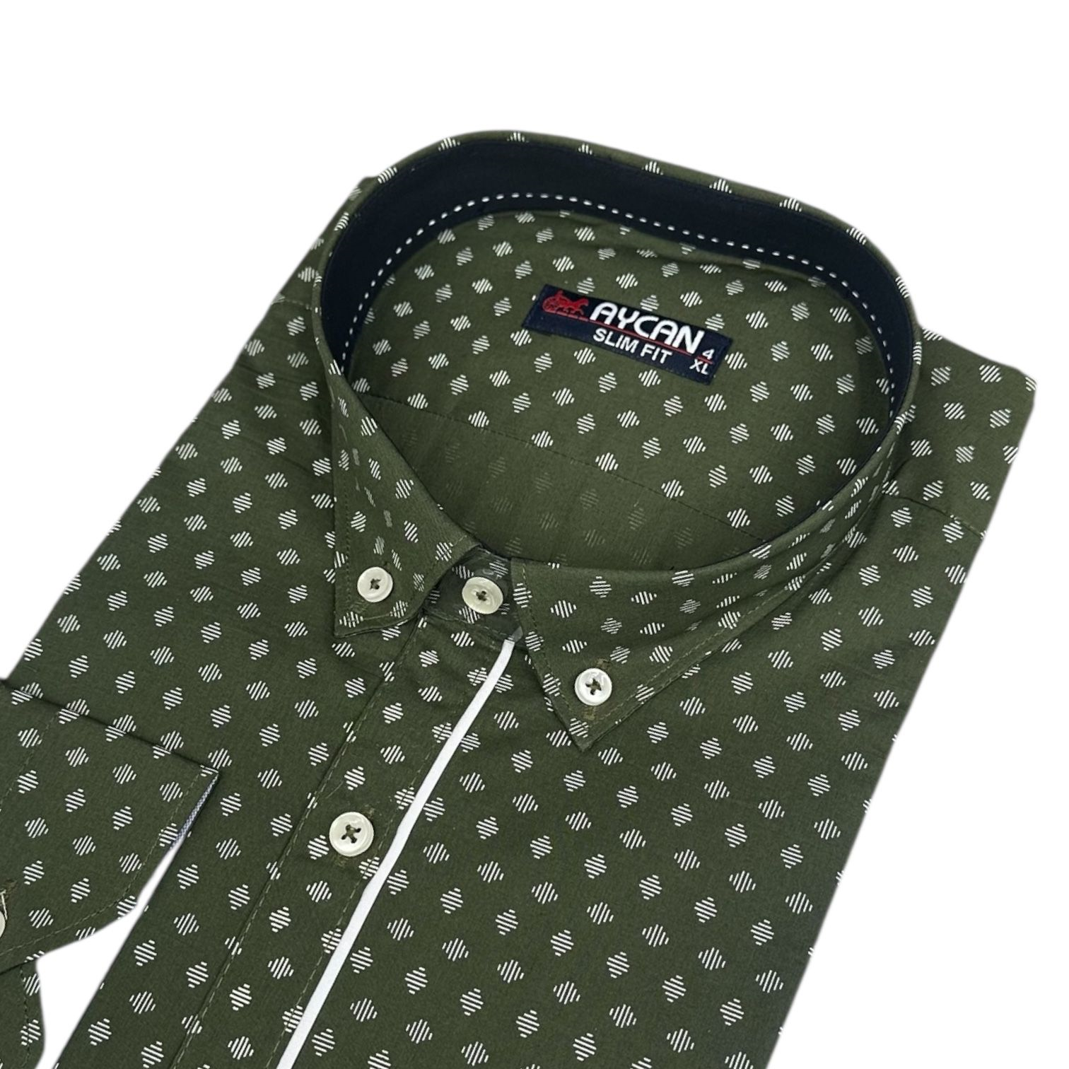 Slim Fit Pamuklu Uzun Kollu Cepsiz Gömlek (Slim Fit Kalıp)