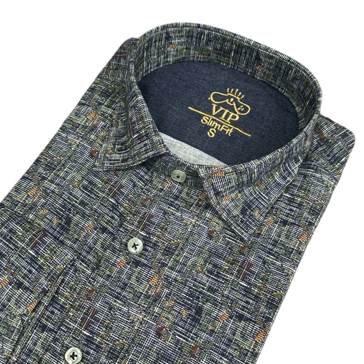 Slim Fit Pamuklu Uzun Kollu Cepsiz Spor Gömlek (Slim Fit Kalıp)