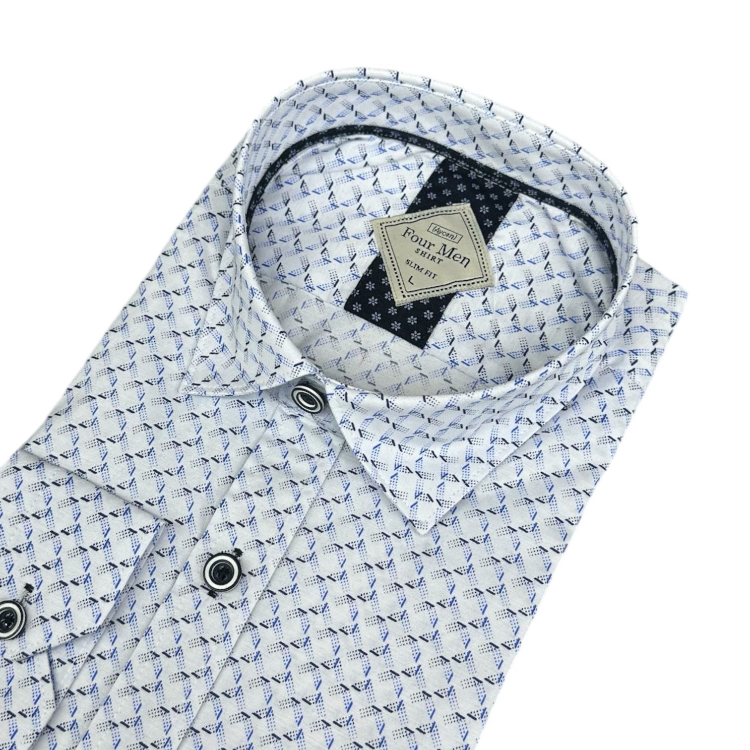 Slim Fit Pamuklu Uzun Kollu Cepsiz Spor Gömlek (Slim Fit Kalıp)