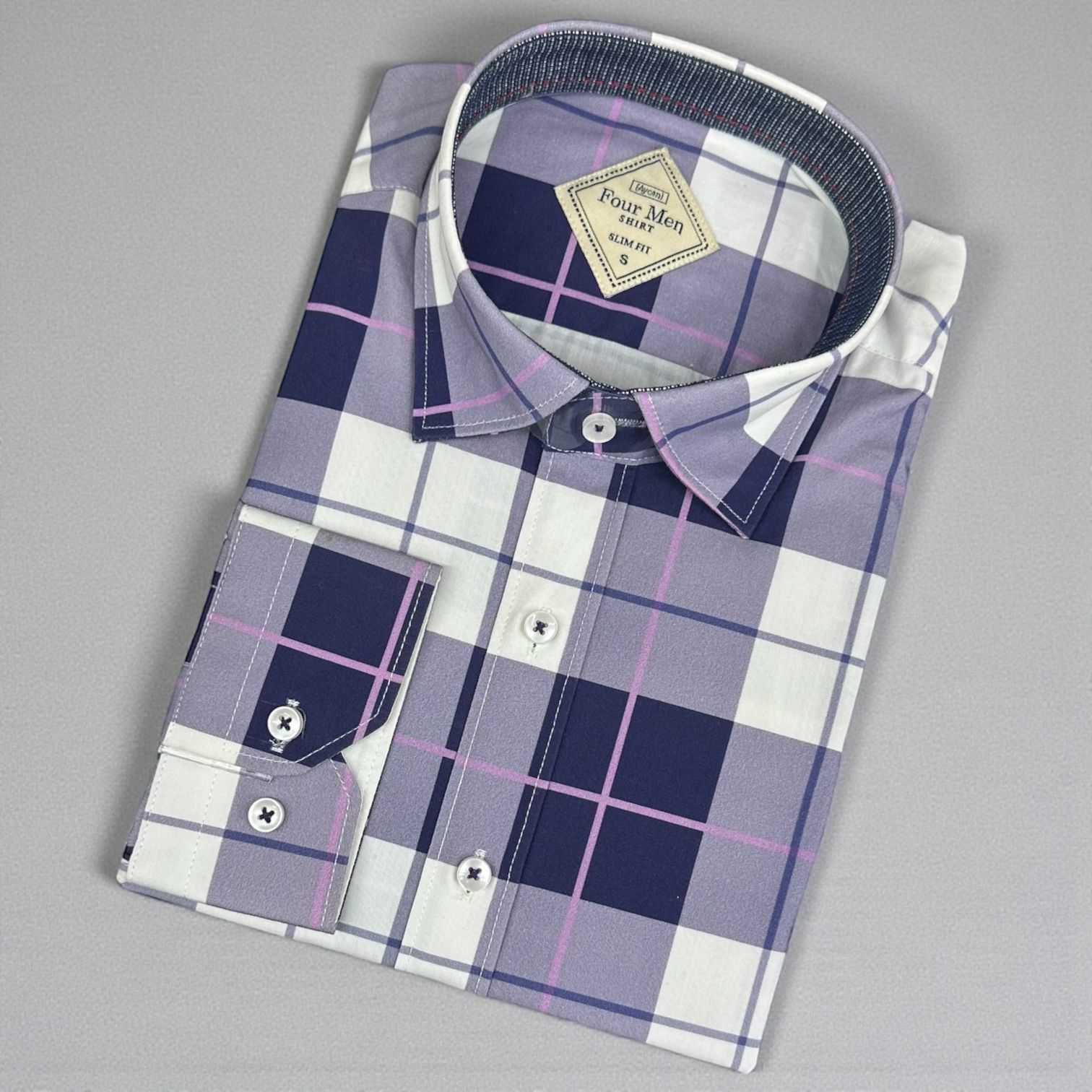Slim Fit Pamuklu Uzun Kollu Cepsiz Spor Gömlek (Slim Fit Kalıp)