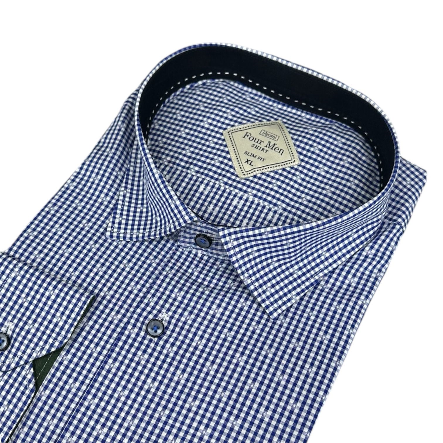 Slim Fit Pamuklu Uzun Kollu Cepsiz Spor Gömlek (Slim Fit Kalıp)