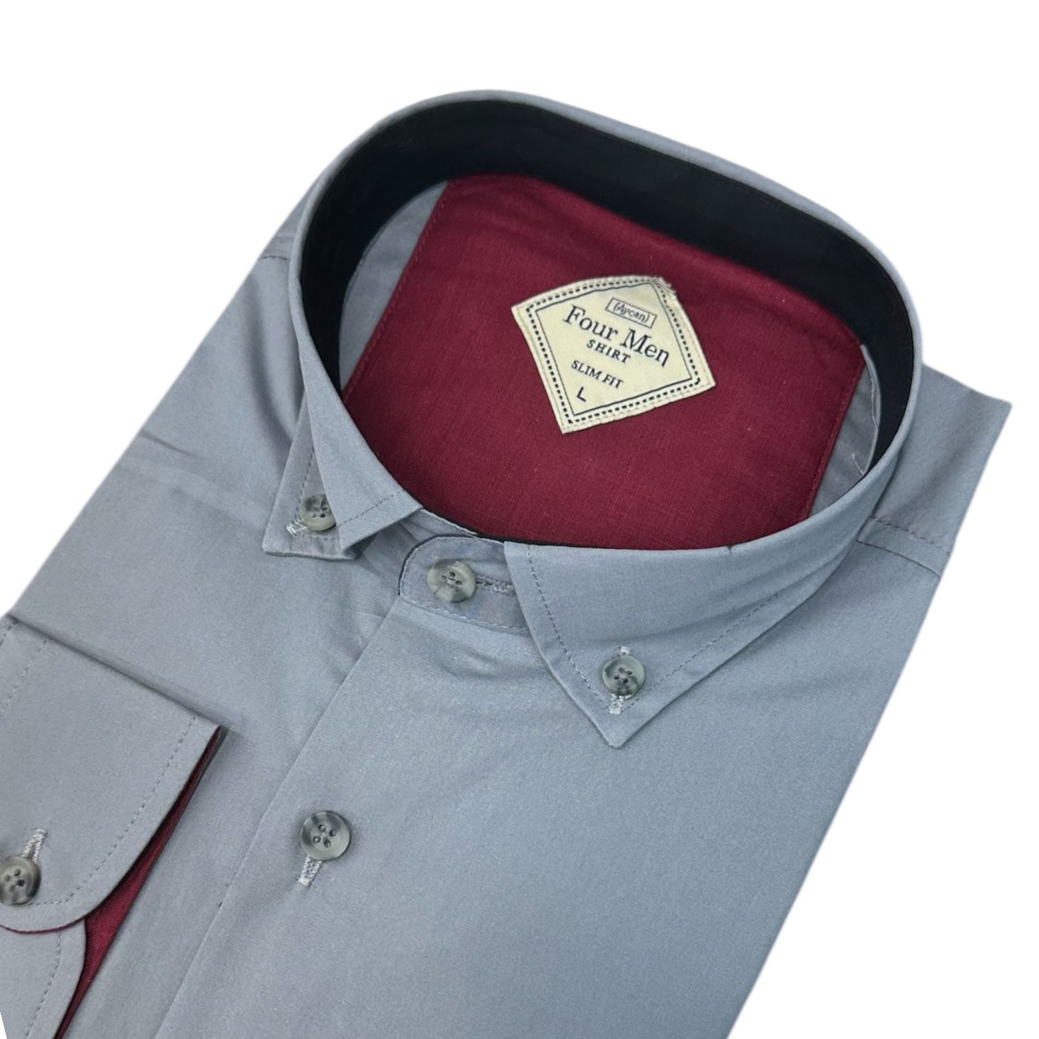 Unisex Pamuklu Uzun Kollu Cepsiz Spor Gömlek (Slim Fit Kalıp)
