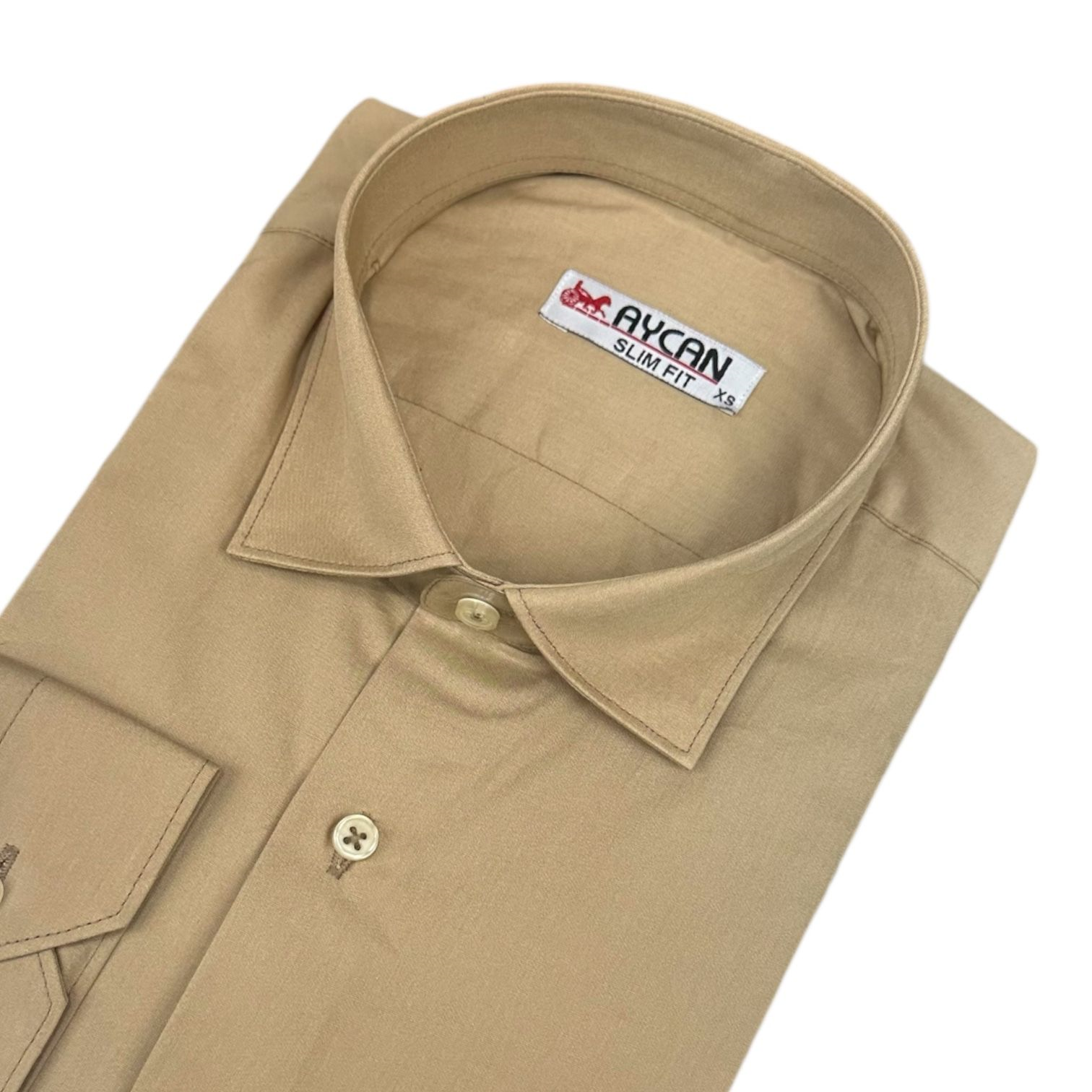 Unisex Pamuklu Uzun Kollu Cepsiz Spor Gömlek (Slim Fit Kalıp)
