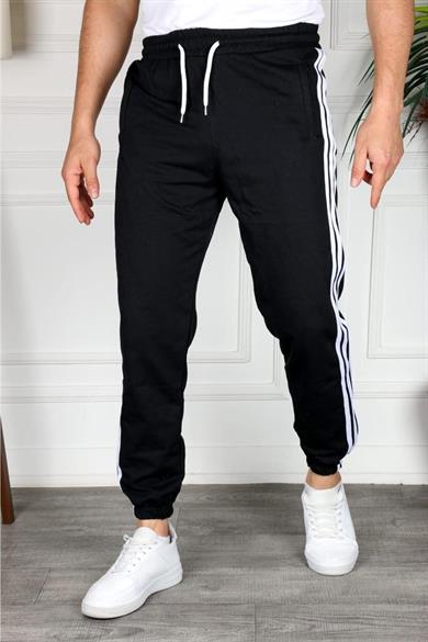 Erkek Üç Şeritli Slim Fit Eşofman Altı - Spor Eşofman Altı- Genç Kalıp