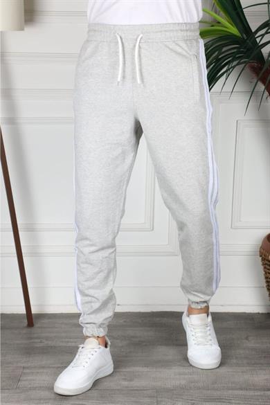 Erkek Üç Şeritli Slim Fit Eşofman Altı - Spor Eşofman Altı- Genç Kalıp