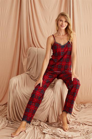 Nisanca Kışlık Sabahlıklı Kadın Kadife Pijama Takımı