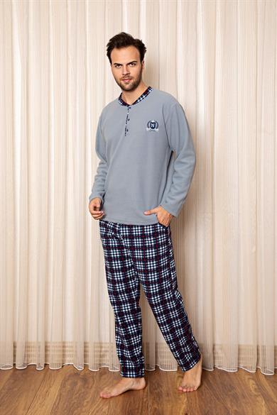 Nisanca Kışlık Sıcak Tutan Erkek Polar Pijama Takımı