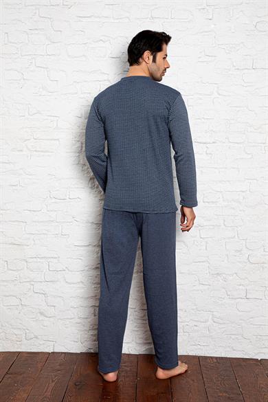 Nisanca Pamuklu Uzun Kollu Erkek Pijama Takımı