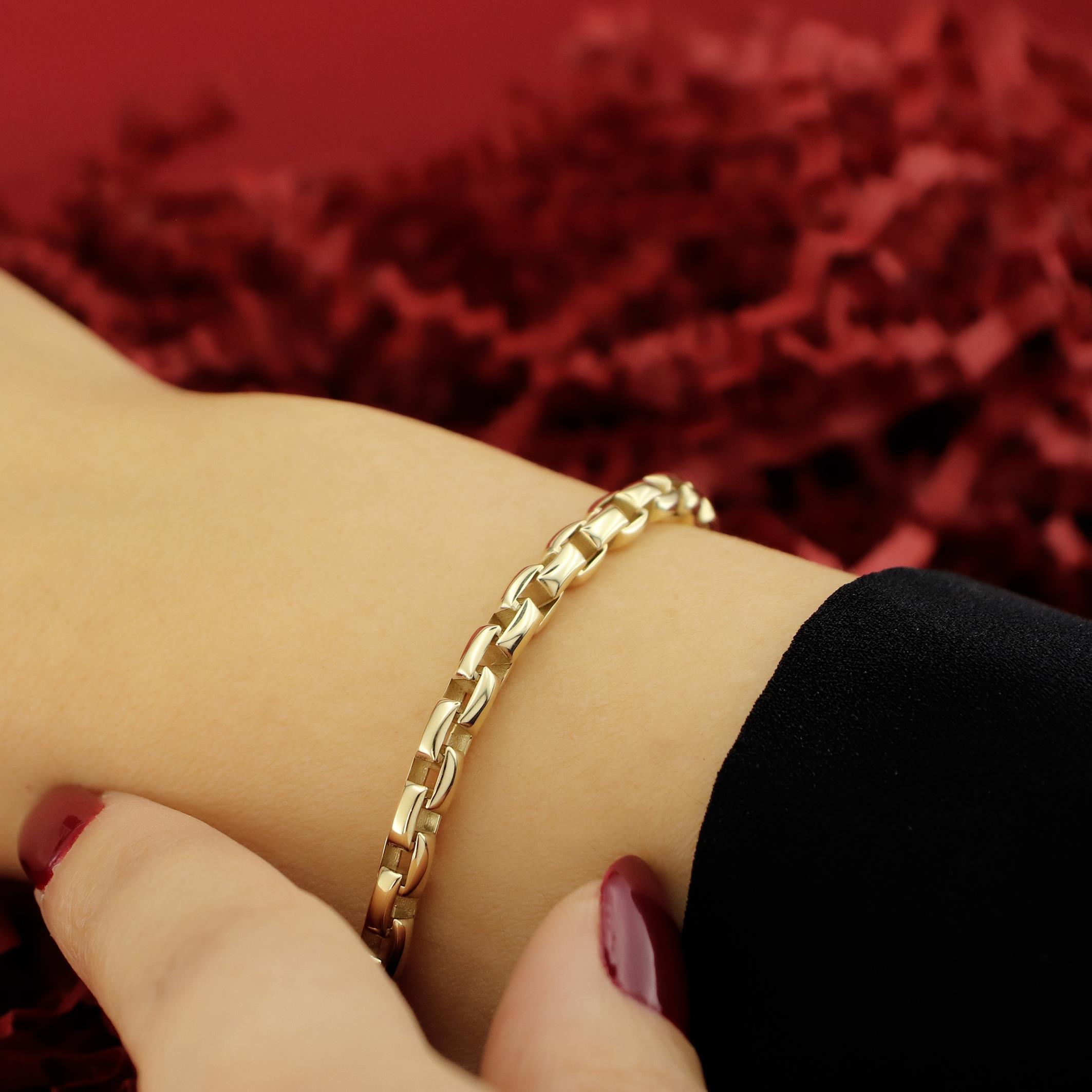  14 Ayar Altın Zincir Bileklik