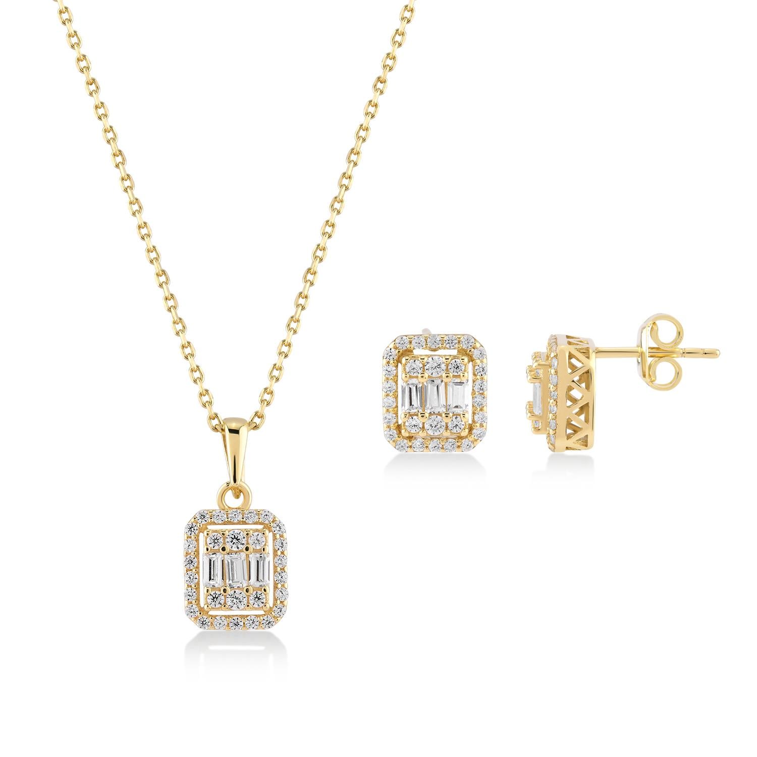 14 Ayar Altın Baget İkili Set