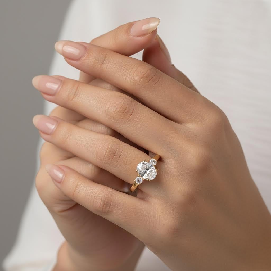 Altın Üçtaş Yüzük 