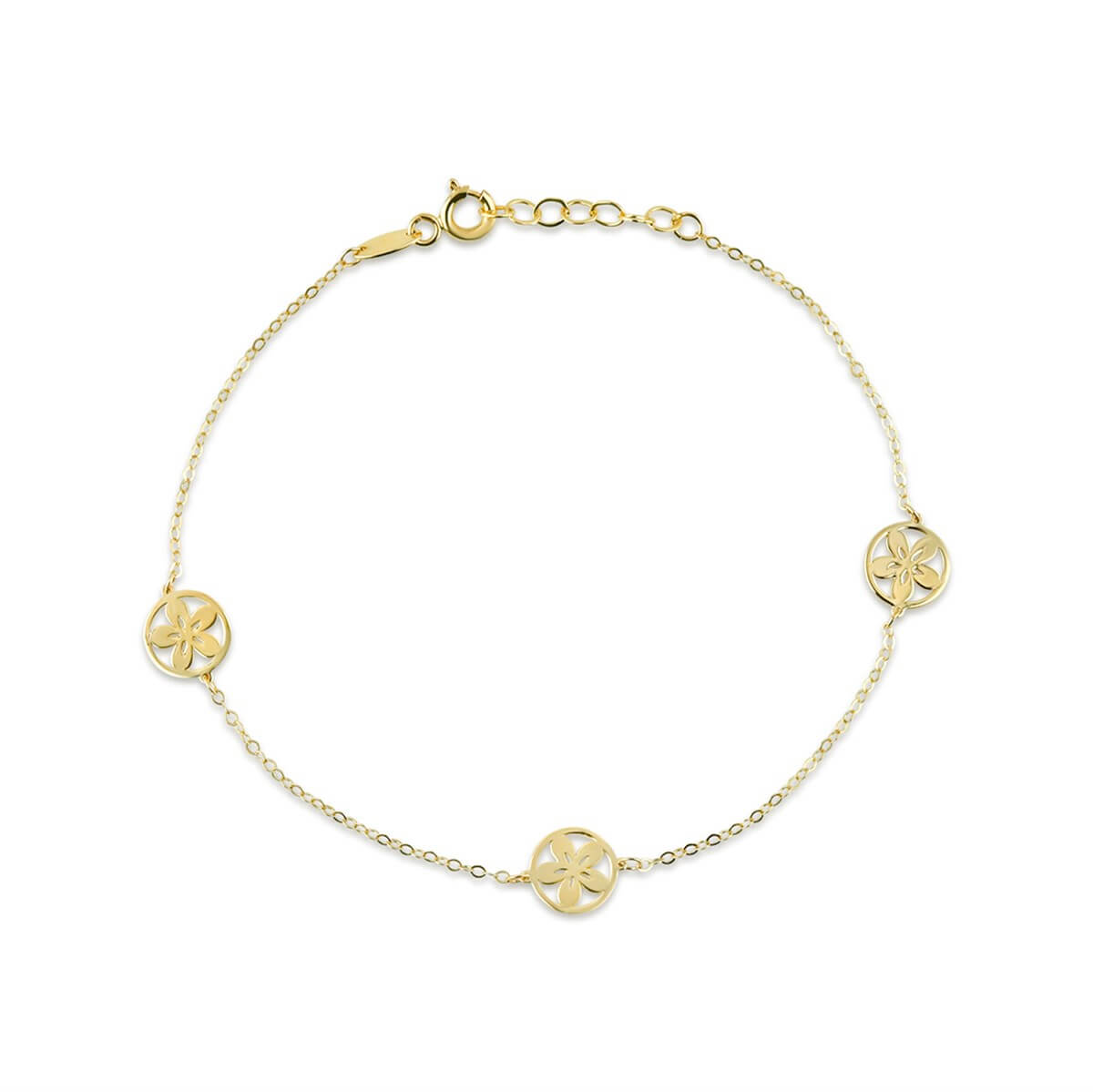 Çiçek Figürlü Altın Bileklik