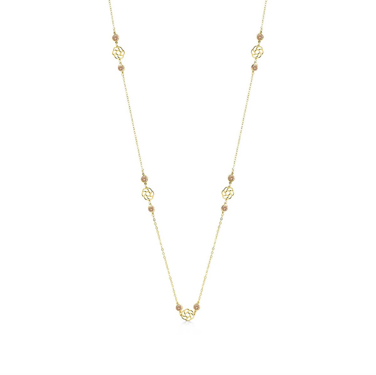 Çiçek Figürlü Altın Kolye