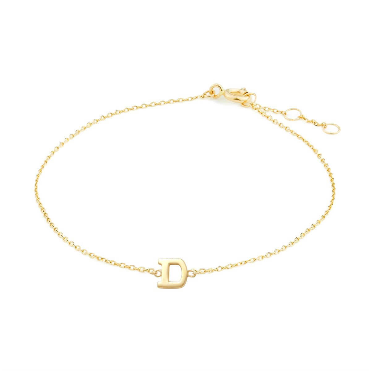 D Harfli Altın Bileklik