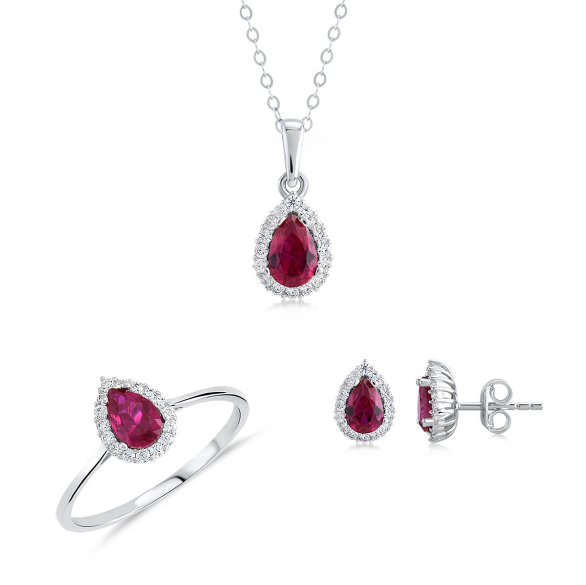 Damla Taşlı Altın Fantezi Set