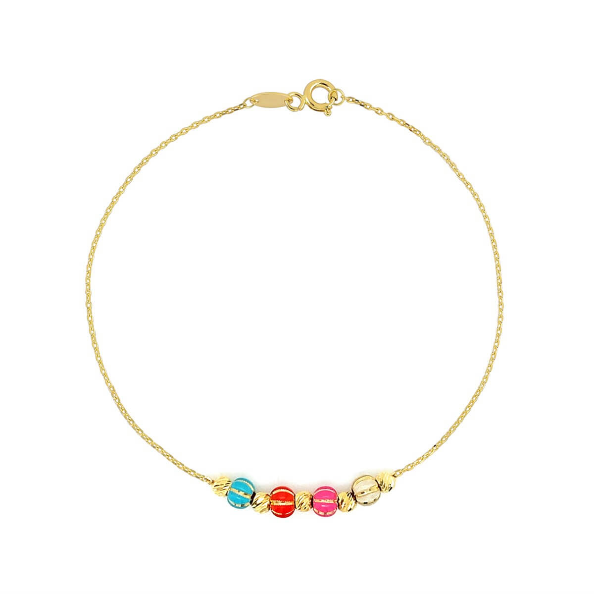 Dorika Toplu Renkli Taşlı Altın Bileklik
 BLA 118 01 14 00