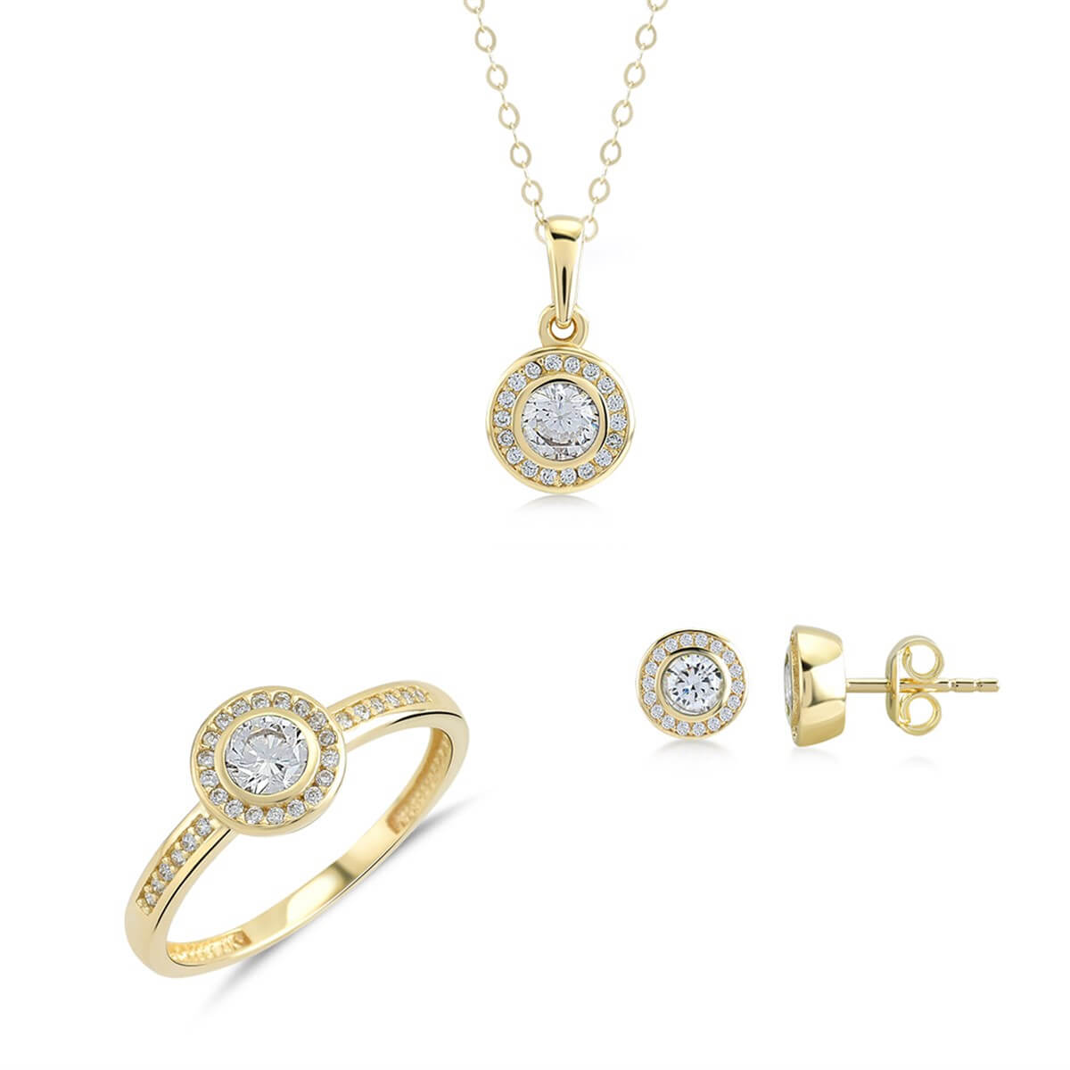 Kenar Taşlı Altın Fantezi Set