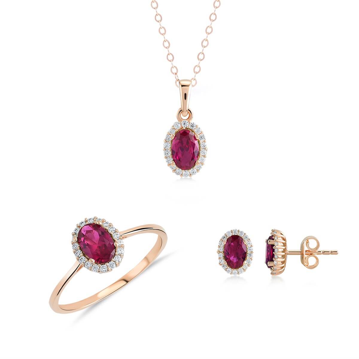 Kenar Taşlı Altın Fantezi Set