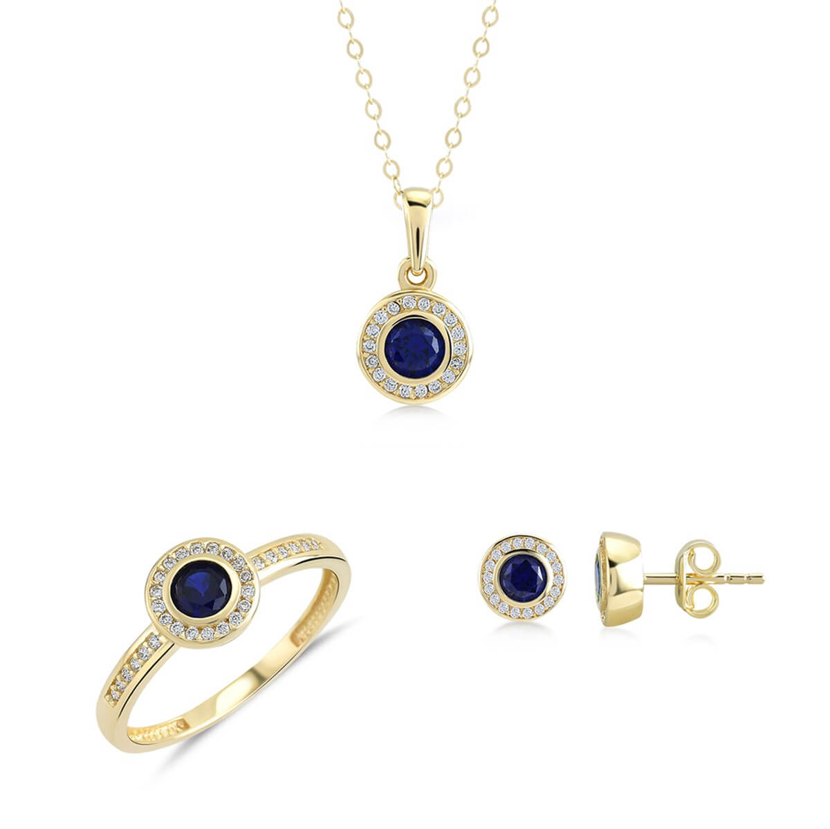 Kenar Taşlı Altın Fantezi Set