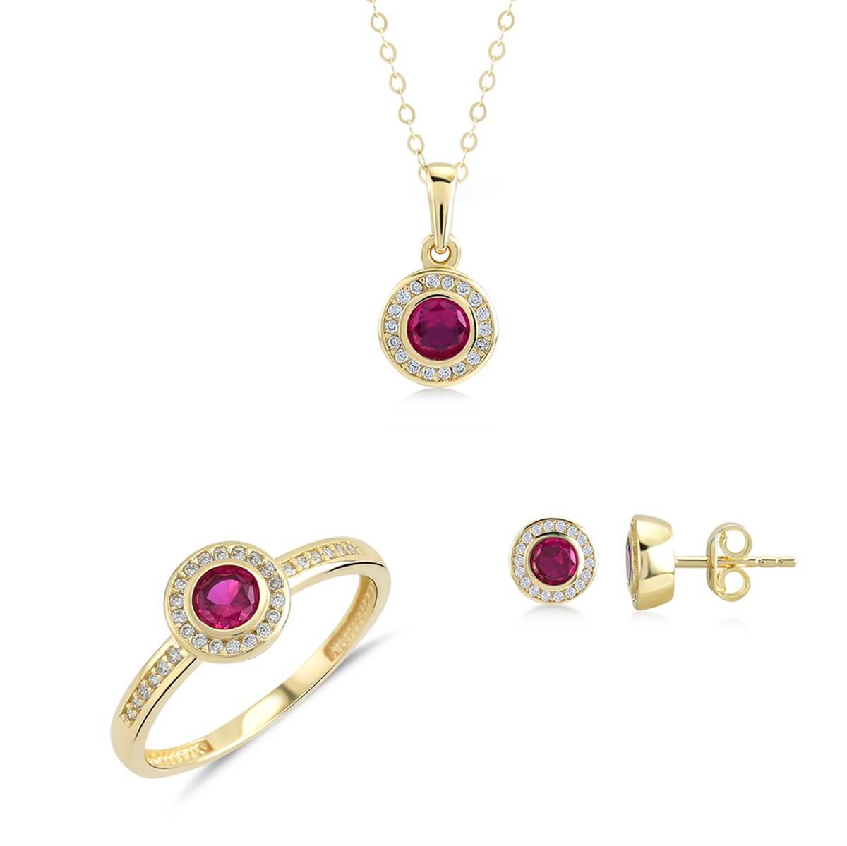 Kenar Taşlı Altın Fantezi Set