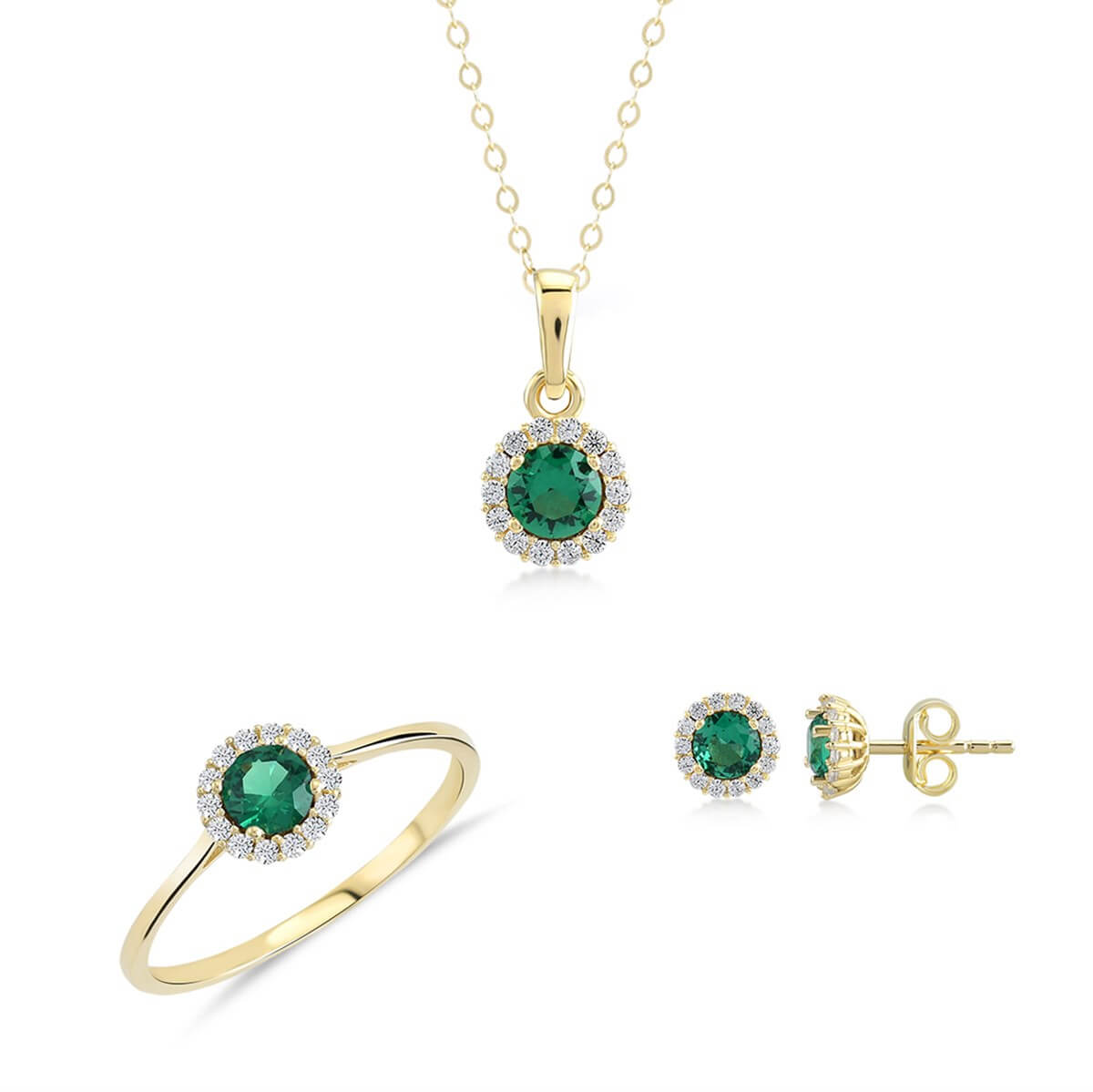 Kenar Taşlı Altın Fantezi Set