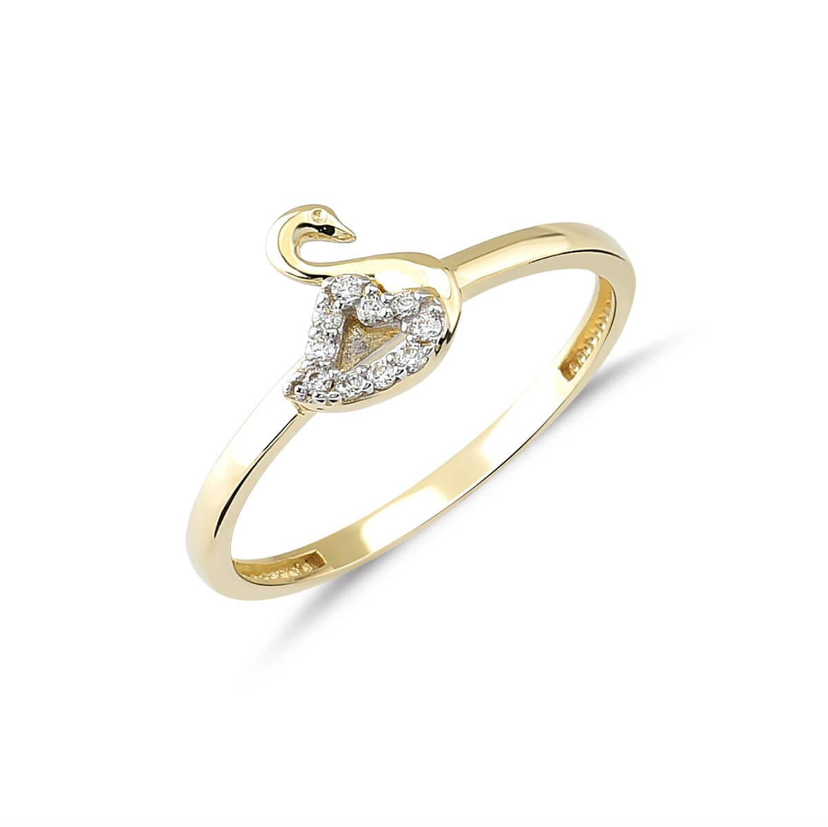 Kuğu Figürlü Altın Yüzük