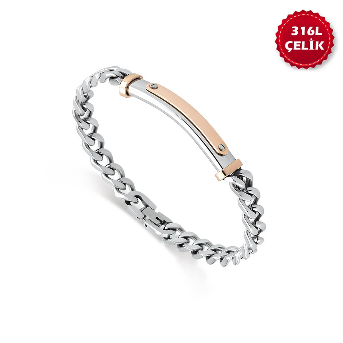 Modern Tasarım Erkek Çelik Bileklik