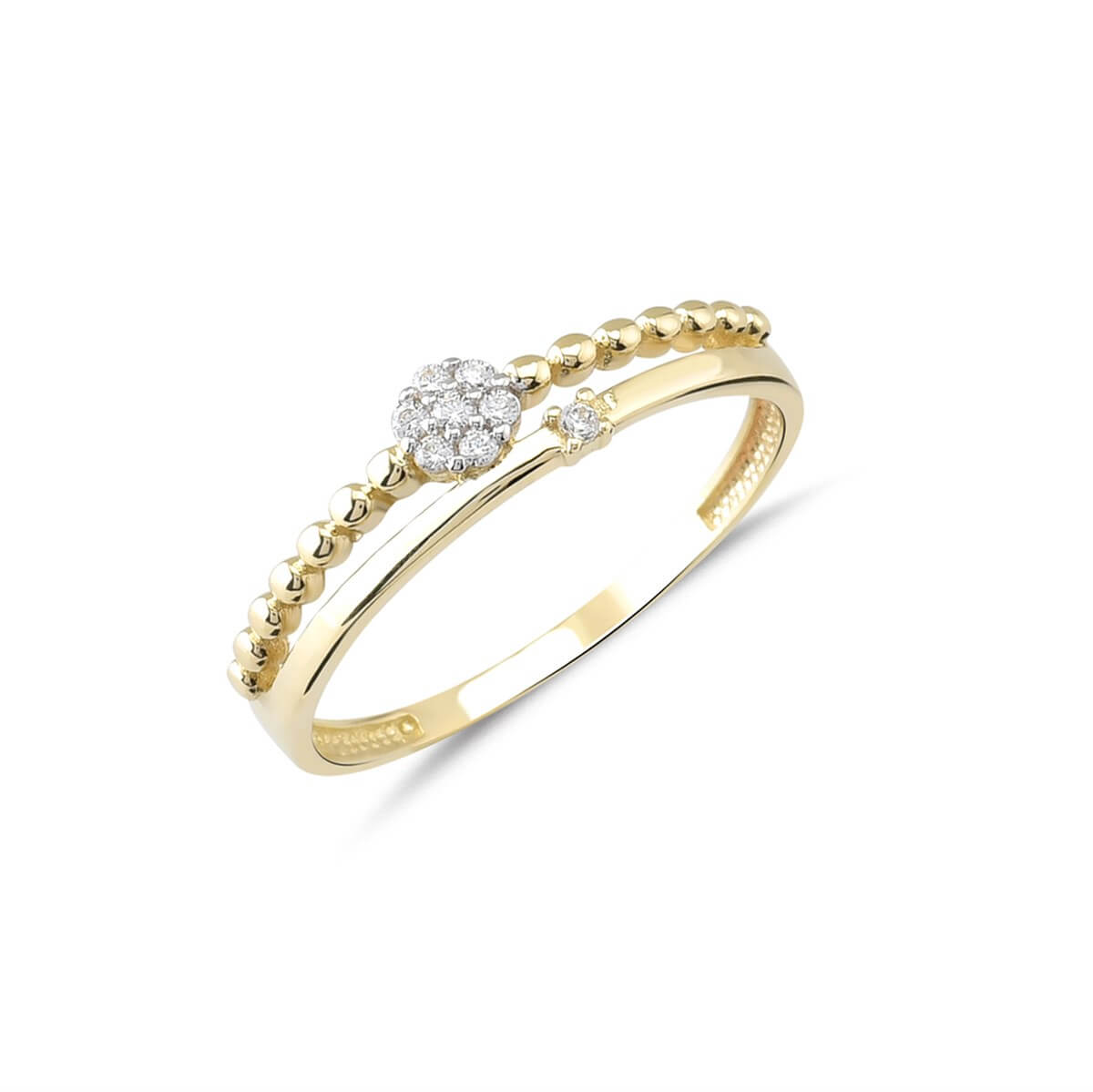 Motifli Altın Fantazi Yüzük