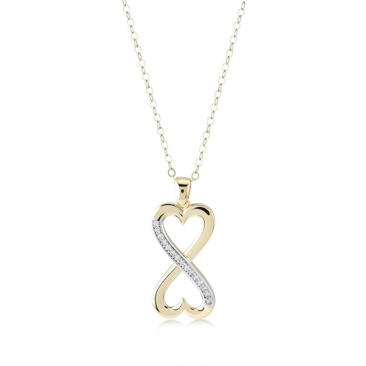 Sonsuzluk Altın Taşlı Kolye