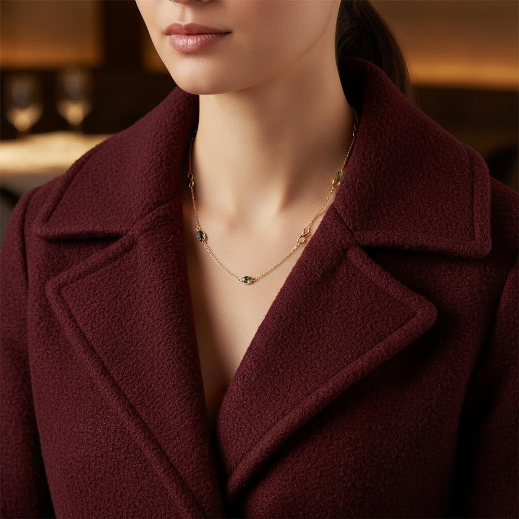 Sonsuzluk Figürlü Altın Kolye 