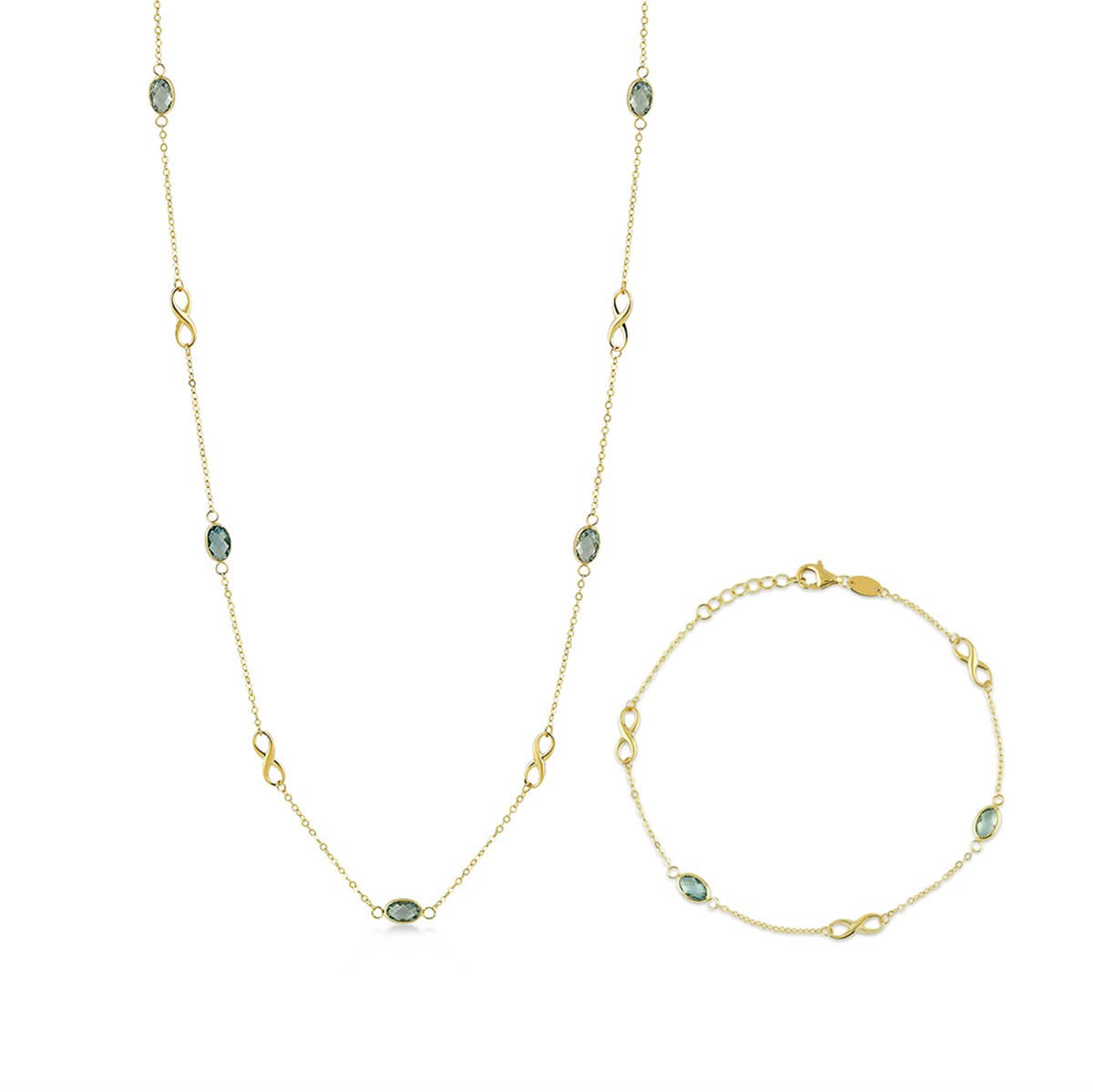 Sonsuzluk Figürlü Altın Set